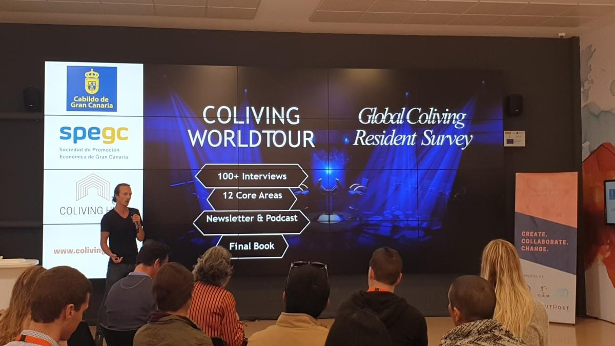 Gui presenting coliving statistics