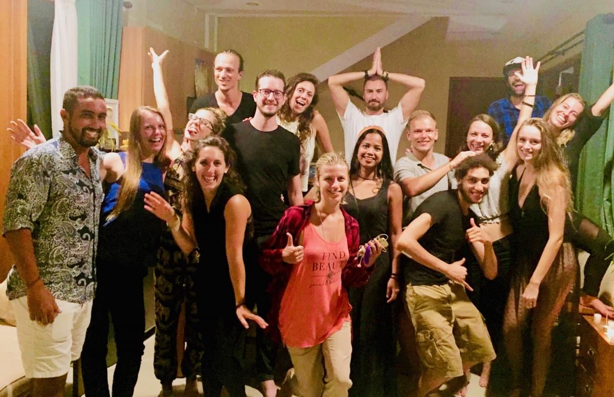 The Evolve tribe at the opening ceremony